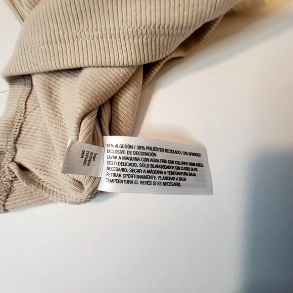 Wild Fable Ribbed Knit Tank Top Light Taupe Heart Detail Size Small Two-Pack - Picture 6 of 7